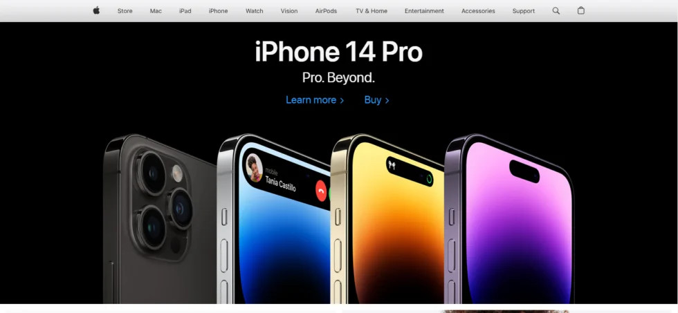 Apple’s Website visual