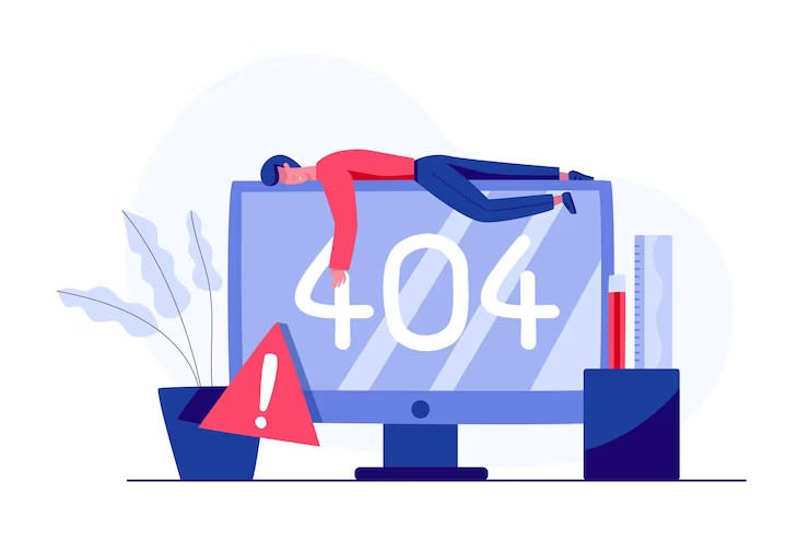 internet network warning error page file found web page internet error page issue found network error present man sleep display