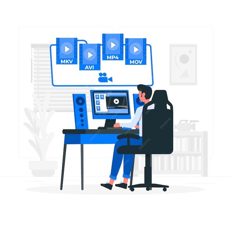 video files concept illustration