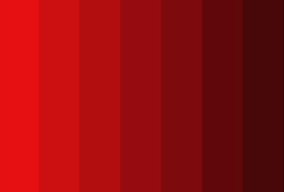 1- Red: Energy, Urgency and Passion visual