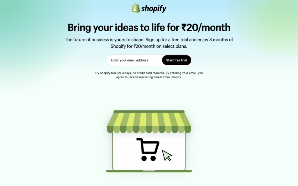 landing page
